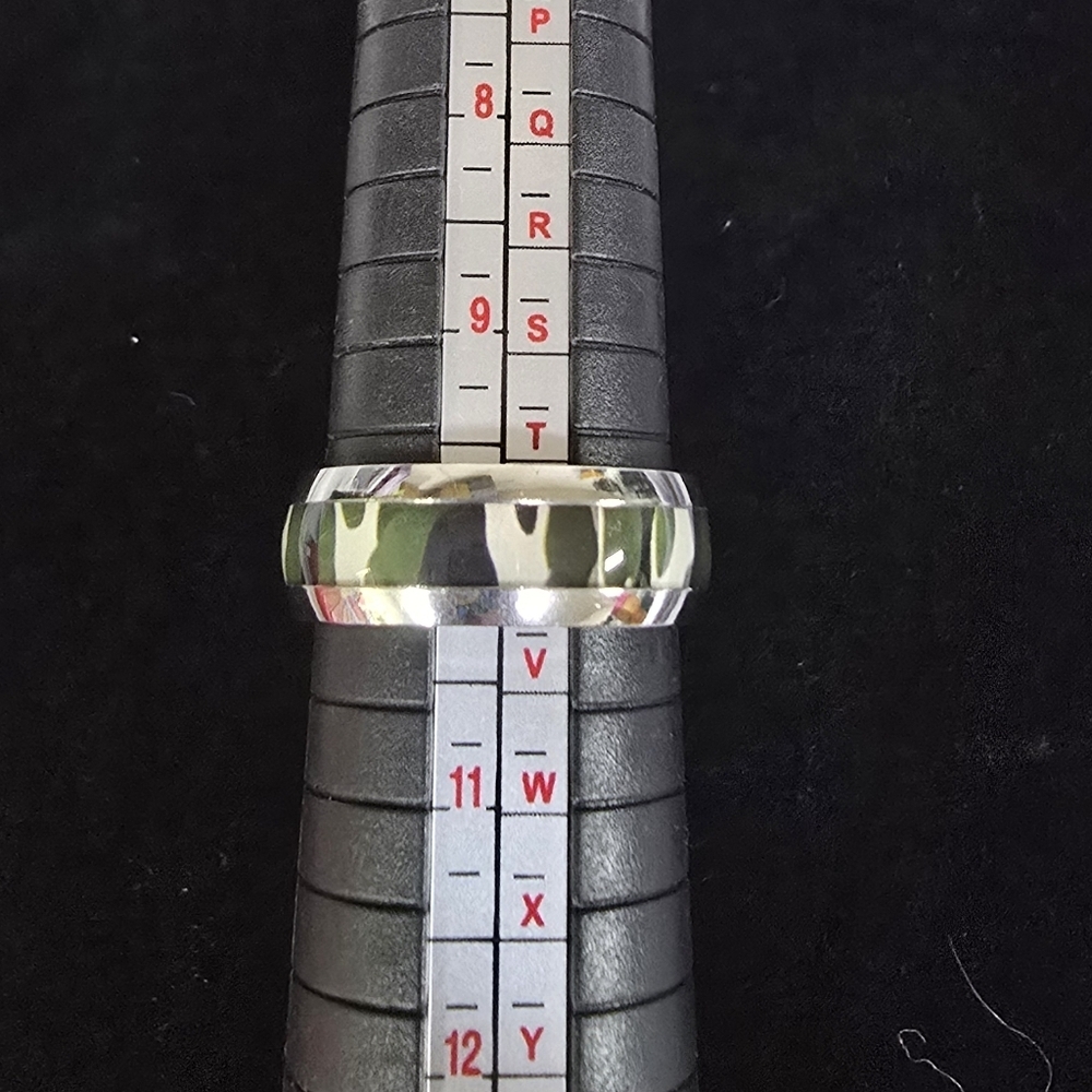 MENS 304 STAINLESS STEEL CAMOUFLAGE RING BAND \ SIZE 10 - Picture 9 of 9